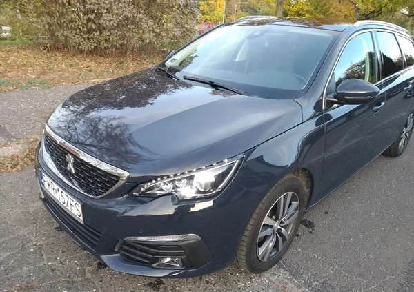 Peugeot 308 cena 54600 przebieg: 46000, rok produkcji 2018 z Września małe 172